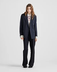 Double-breasted kid mohair jacket