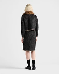 Single-breasted double tweed jacket