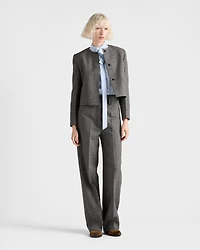 Single-breasted Princes of Wales mouliné jacket