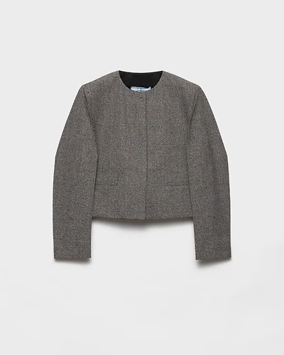 Single-breasted Princes of Wales mouliné jacket