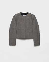 Single-breasted Princes of Wales mouliné jacket