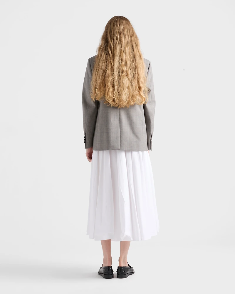 Single-breasted checked grisaille jacket