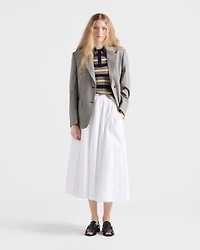 Single-breasted checked grisaille jacket