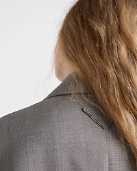 Single-breasted checked grisaille jacket