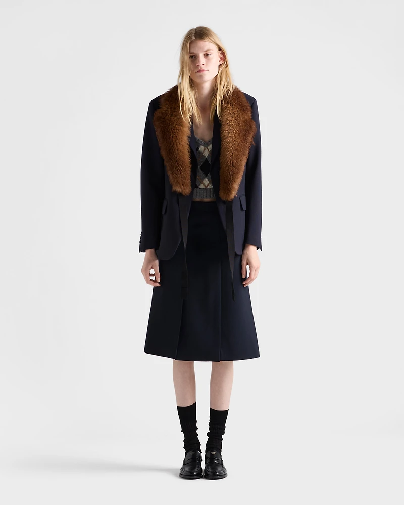 Single-breasted rush stitch jacket