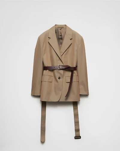 Single-breasted twill jacket