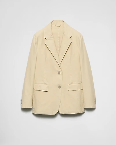 Single-breasted old canvas jacket