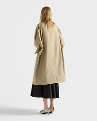 Single-breasted cotton canvas coat