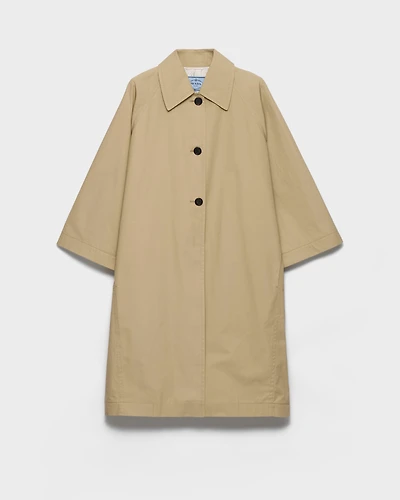Single-breasted cotton canvas coat