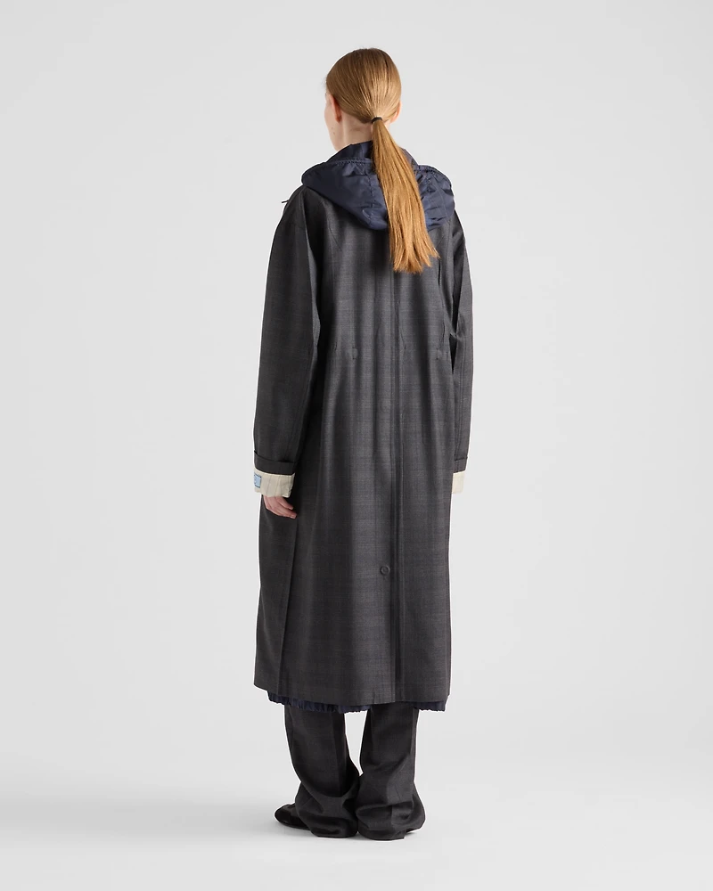 Single-breasted wool coat