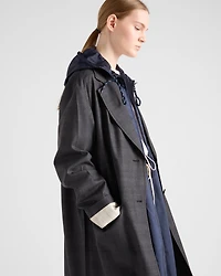 Single-breasted wool coat