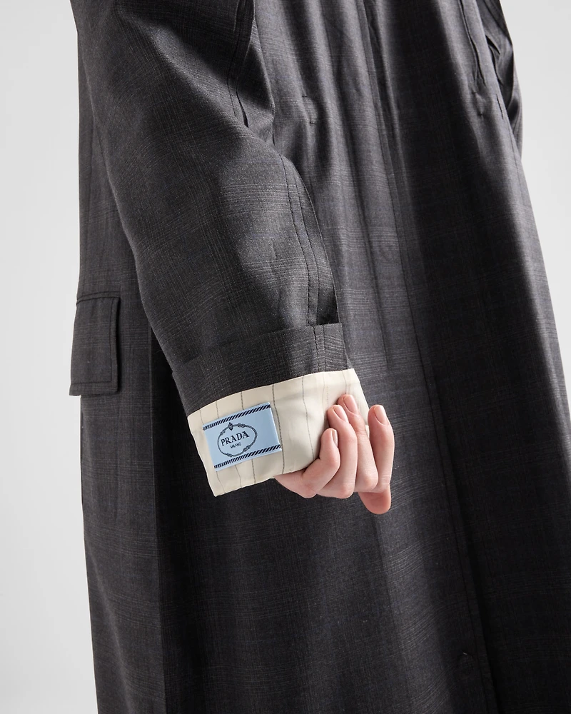 Single-breasted wool coat