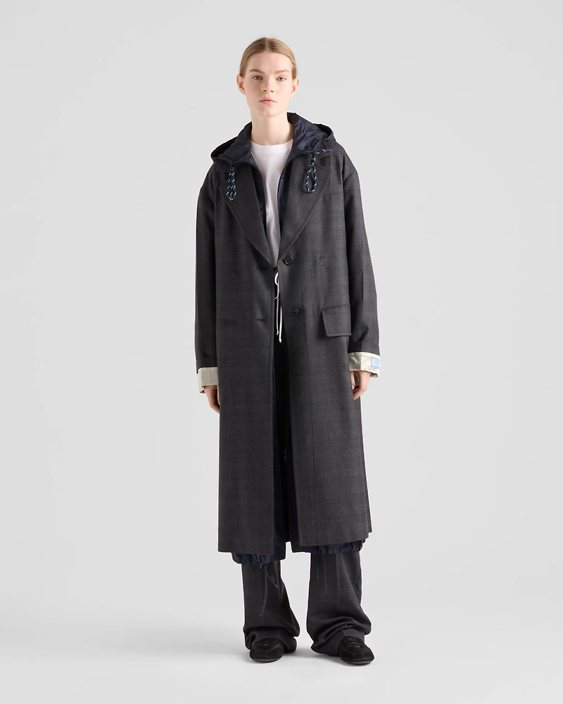 Single-breasted wool coat