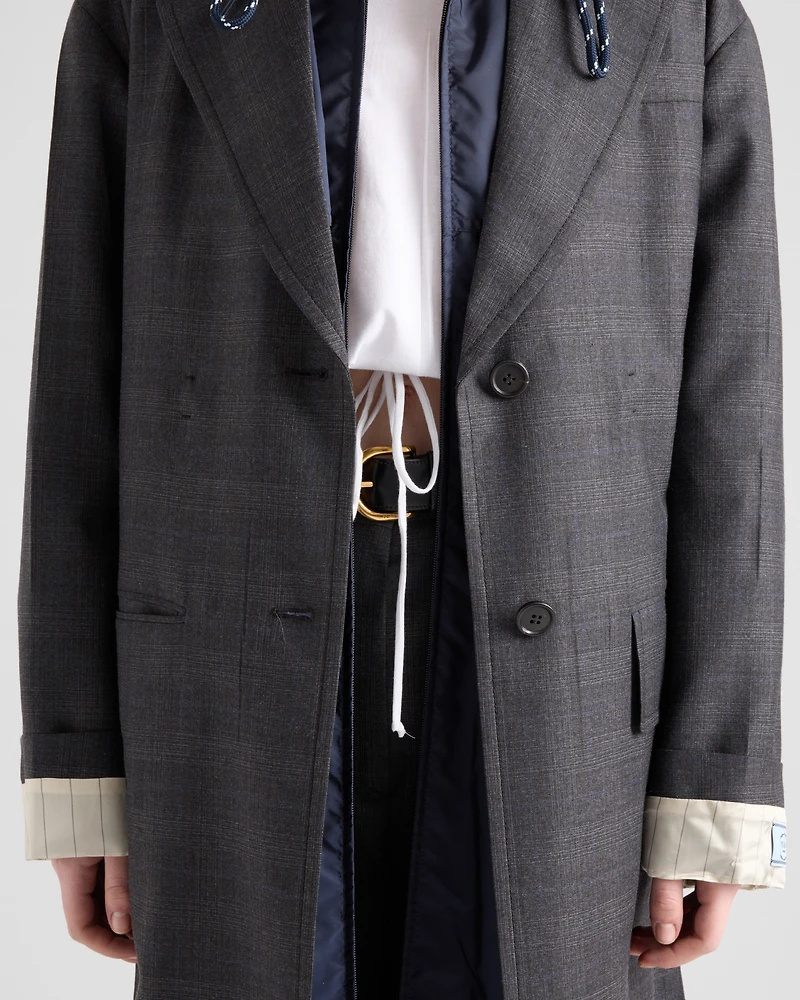 Single-breasted wool coat