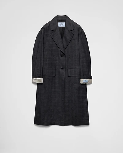 Single-breasted wool coat