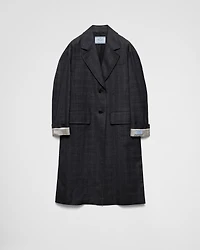 Single-breasted wool coat