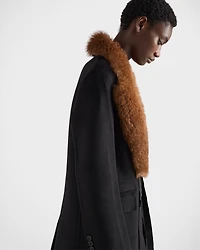 Double-breasted double cashwool coat