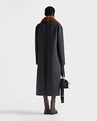 Double-breasted double cashwool coat