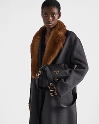 Double-breasted double cashwool coat