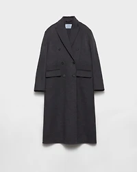 Double-breasted double cashwool coat