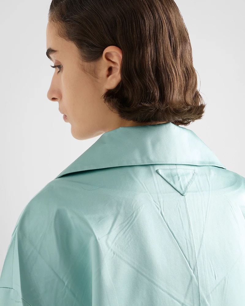 Single-breasted duchesse coat