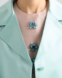 Single-breasted duchesse coat