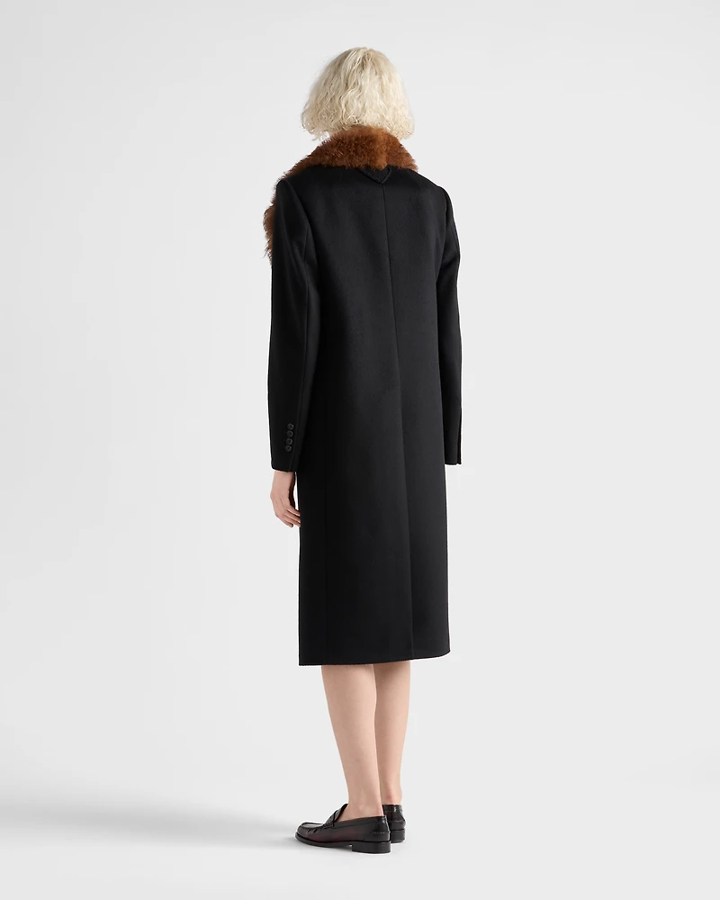 Double-breasted cashmere coat