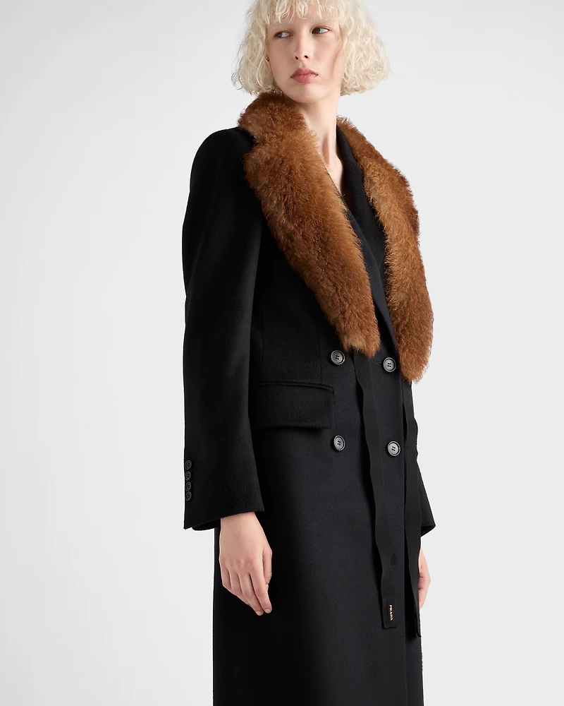 Double-breasted cashmere coat