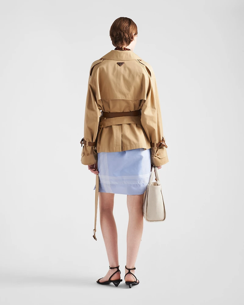 Cotton twill trench jacket