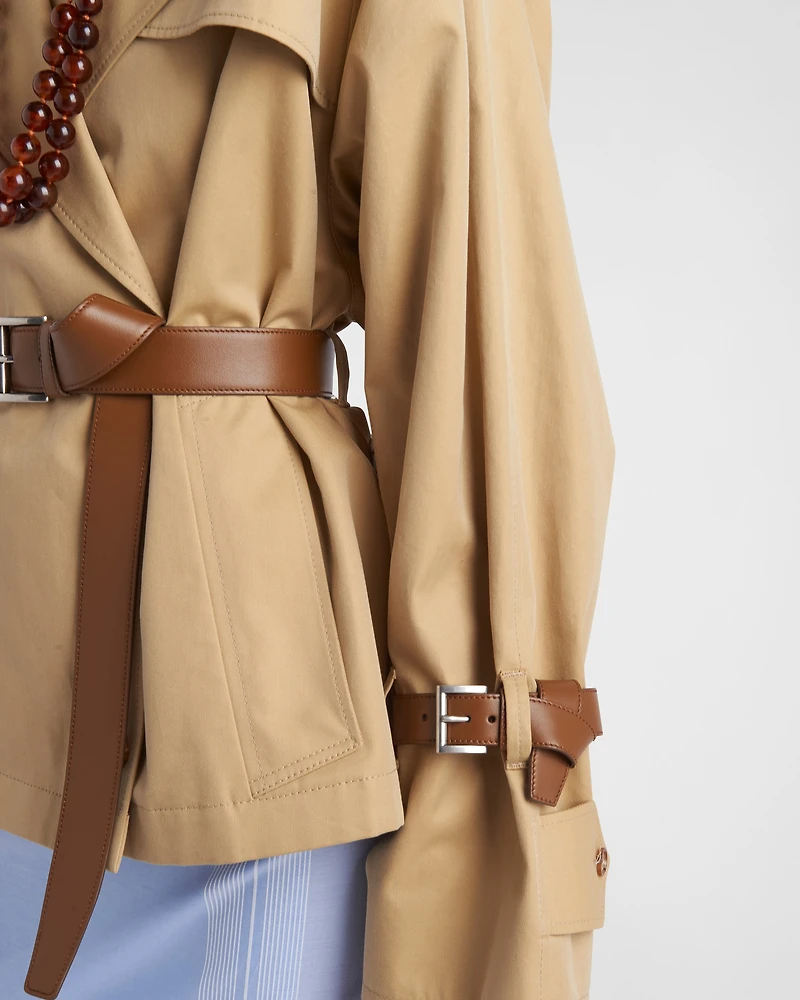 Cotton twill trench jacket