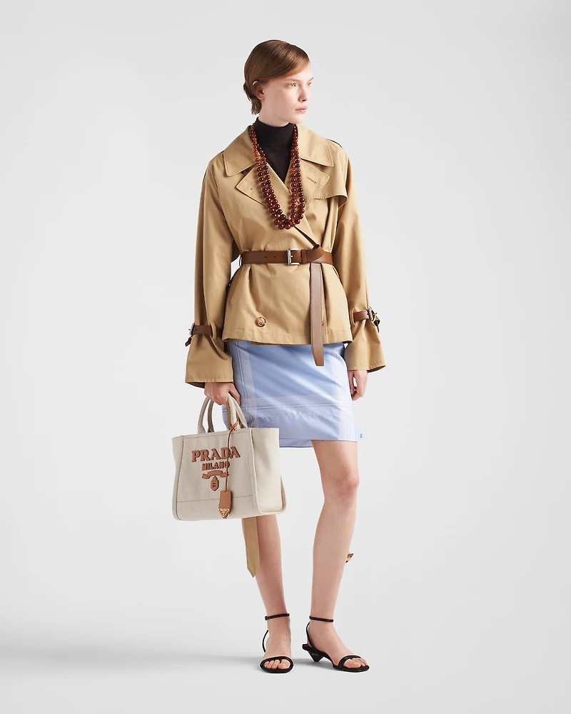 Cotton twill trench jacket