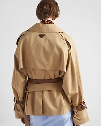 Cotton twill trench jacket
