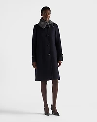 Single-breasted double loden coat