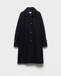 Single-breasted double loden coat