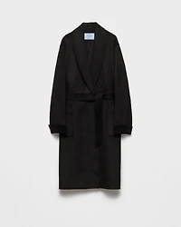 Single-breasted double cashwool coat