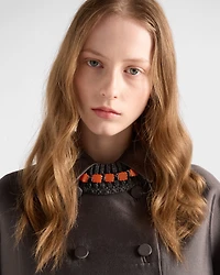 Double-breasted wool and silk coat