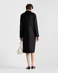 Single-breasted cashgora coat