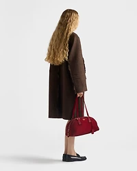 Single-breasted shetland wool coat