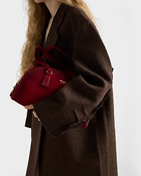 Single-breasted shetland wool coat