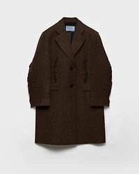 Single-breasted shetland wool coat