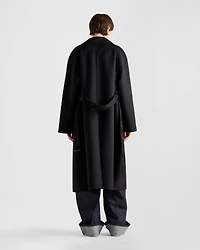 Single-breasted cashgora coat
