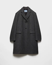 Single-breasted chevron wool jacket