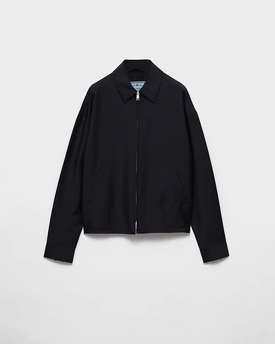 Kid mohair blouson jacket