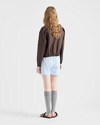 Kid mohair blouson jacket