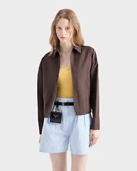 Kid mohair blouson jacket