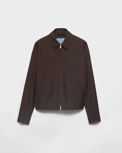 Kid mohair blouson jacket