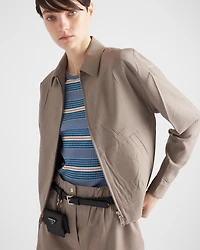Mouliné wool blouson jacket