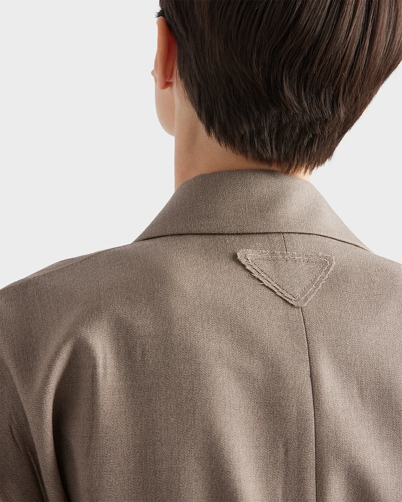Mouliné wool blouson jacket