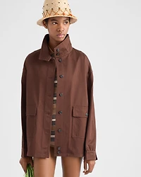 Old gabardine cotton shirt jacket