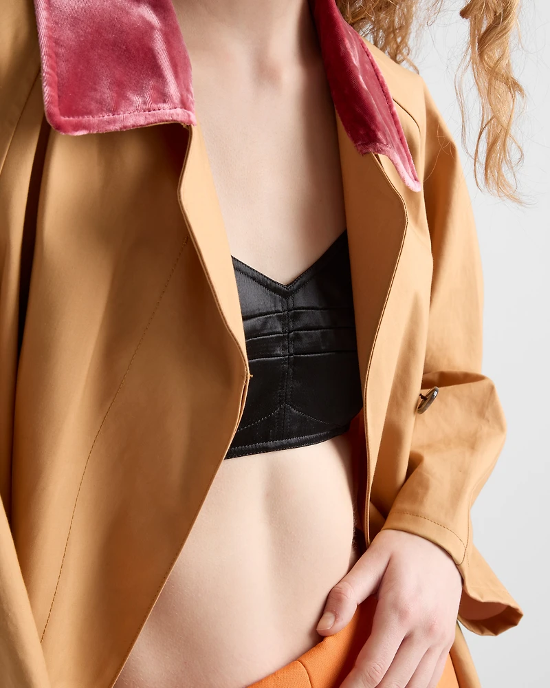 Satin bra top